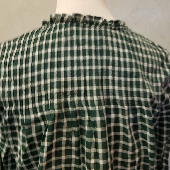 J.Crew green checkered top (G21) - Picture 7 of 7